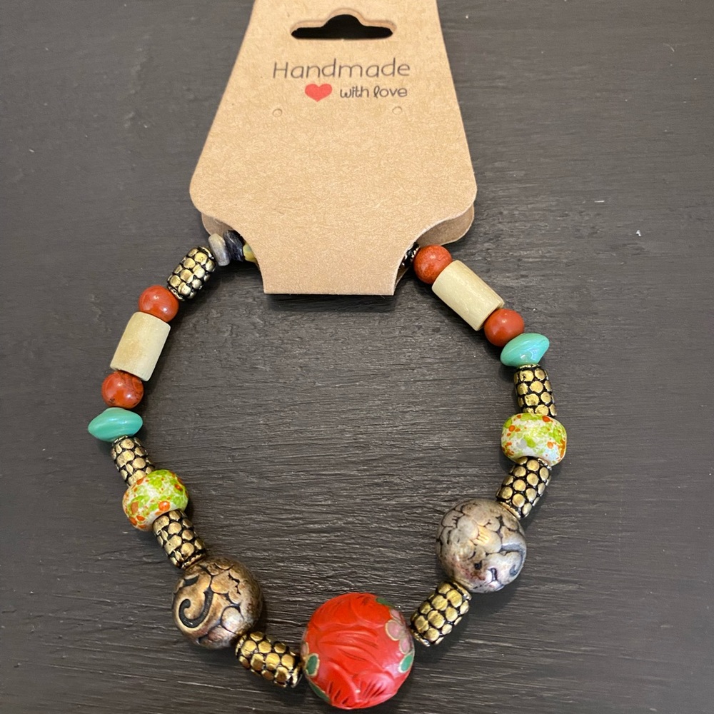 Brand new, one of a kind, boho stretch bracelet